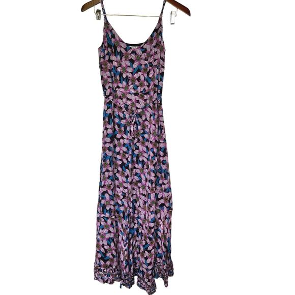 DEREK LAM 10 CROSBY Leilani Dress, Size M, Black Pink Floral, Slip Dress Fairy - Picture 3 of 14
